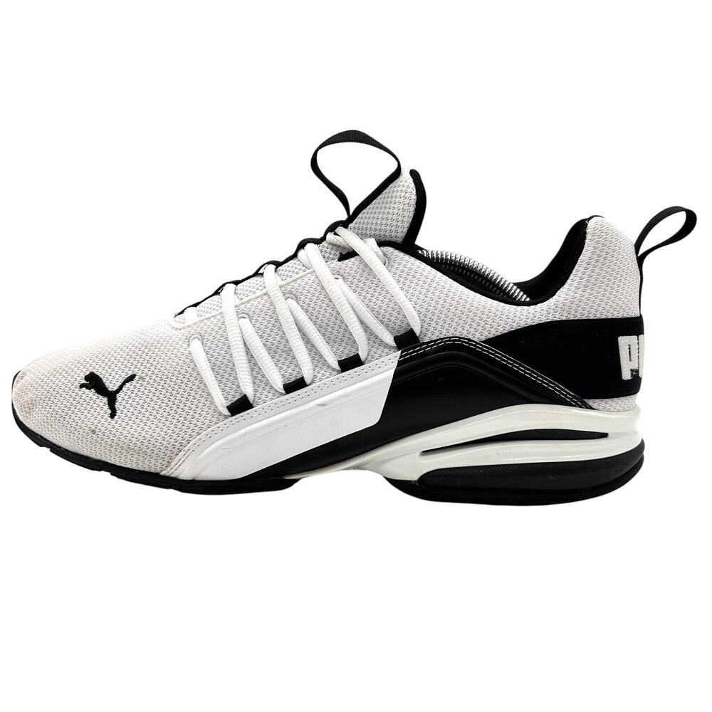 Puma Axelion Shoes Mens Size 12 White Black Athletic Running Sneakers 194979-02